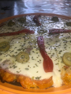 Una foto de Pizza saludable (Masa de calabaza) keto 🍕