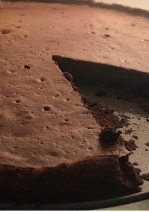 A picture of Flour-less chocolate cake.