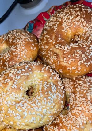 O poză a rețetei Bagels cu iaurt 🥯.