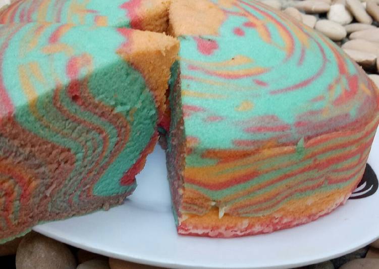 Resep Rainbow Cake Mural, Sempurna