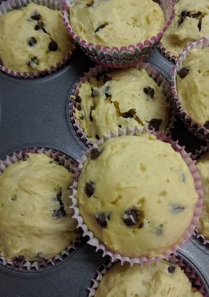 Una foto de Muffins con chispas de chocolate