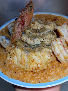 番茄海鱻燉飯 (龍膽石斑魚片) 的食譜成品照片