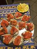 Nordic Canapés with Smoked Salmon, Tzatziki, and Dill