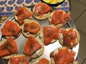 A picture of smoked appetizers