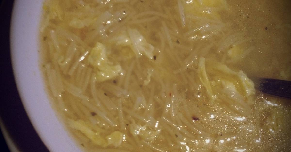 Sopa cabello de ángel con huevo.. antifrío Receta de Sheila D