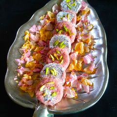 Dragon Fruit Kalakand A picture of Dragon Fruit Kalakand.