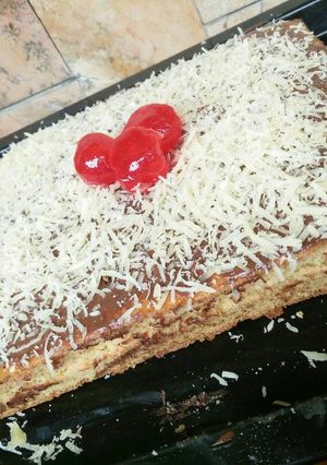 Foto resep Cake sederhana toping coklat keju