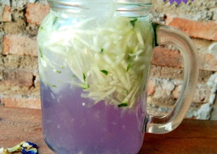 Resep Es Kuwud Bunga Telang Anti Gagal