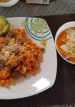 Una foto de Arroz ranchero casero