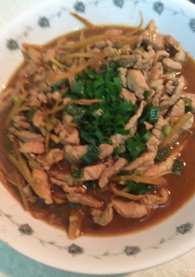 醬燒肉絲-簡單料理 的食譜成品照片