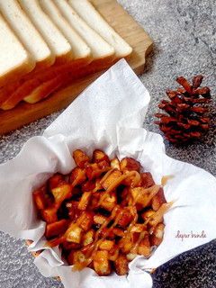 Foto resep Caramel Bread Popcorn (pinggiran roti)