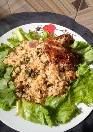 A picture of Dambun shinkafa in pot.