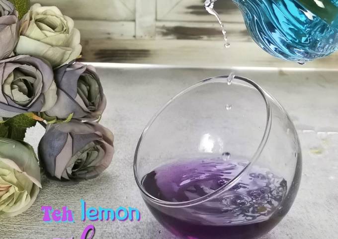 Standar Resep praktis membuat Teh lemon telang yang nagih banget