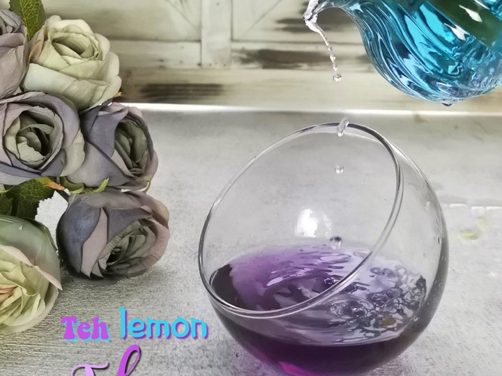 Standar Resep praktis membuat Teh lemon telang yang nagih banget