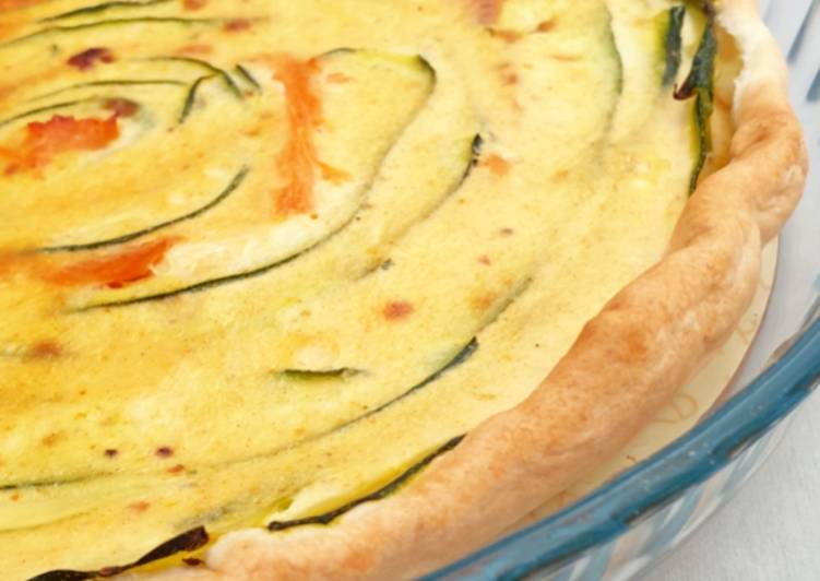 Comment Servir Tarte courgettes, saumon fumé