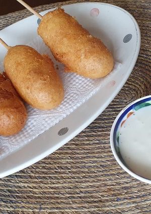 Una foto de Banderillas de salchichas o queso
