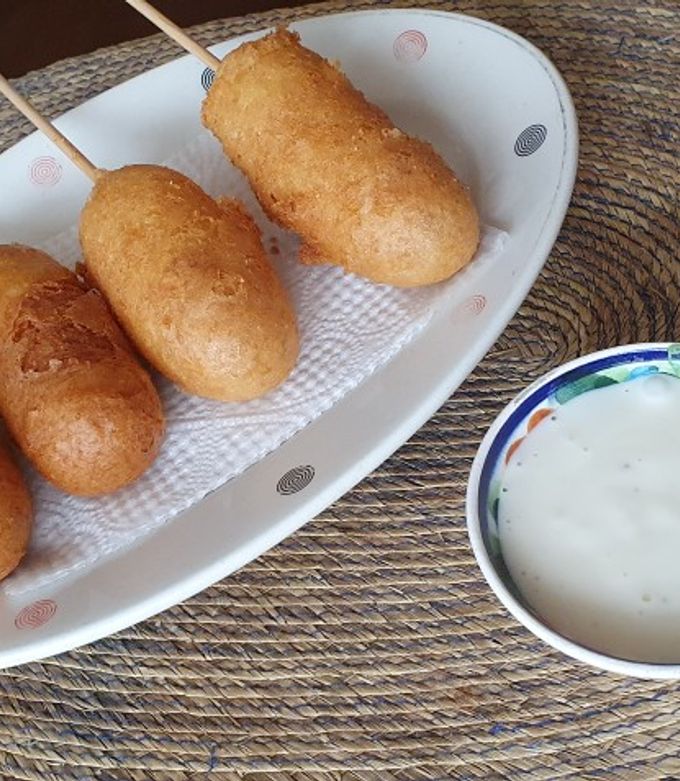Una foto de Banderillas de salchichas o queso