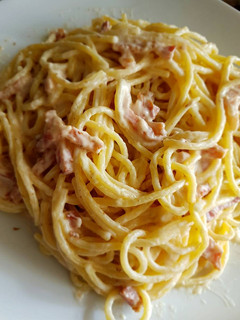 Una foto de Espaguetis carbonara