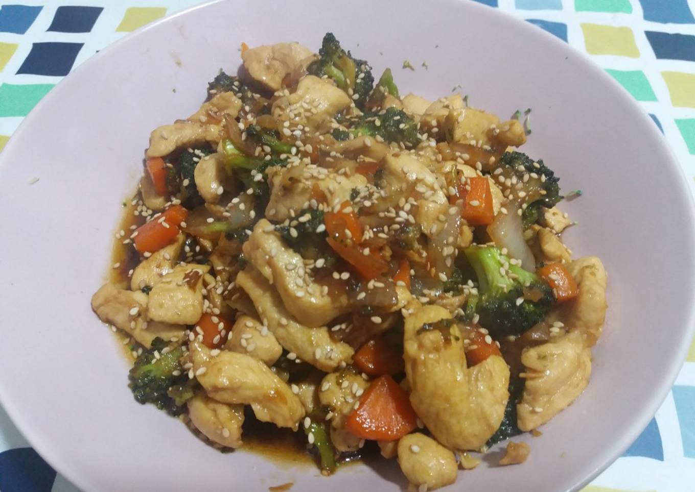 Pak choy de pollo