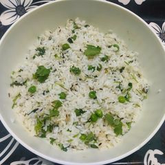 A picture of Green Peas Jeera Rice.