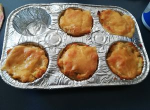 Una foto de Nidos de puré de patatas