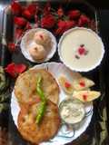Navaratri Special Sago and Bhagar Thalipith with chatani