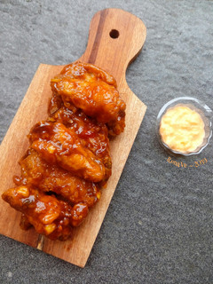 Foto resep Fire chicken wings saus keju ala richeese #21