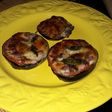 Mini pizzas con base de berenjena