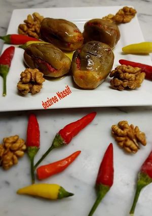 صورة لوصفة #المكدوس عالطريقة السورية(الباذنجان)