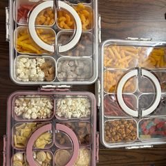 A picture of State testing snackle boxes.