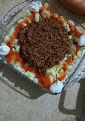 A picture of Keema pasta.