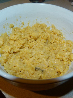 A picture of Double truffle risotto .