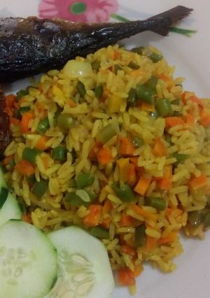 A picture of Tumeric rice.