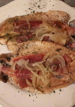 Foto principal de Truchas a la plancha con jamón serrano