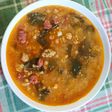 Potaje de garbanzos con chistorra, acelgas y brócoli