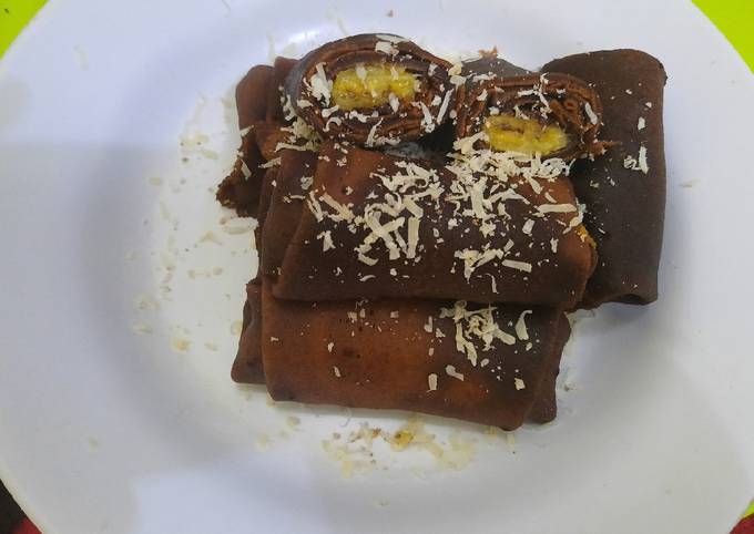 Dadar Gulung Pisang Coklat