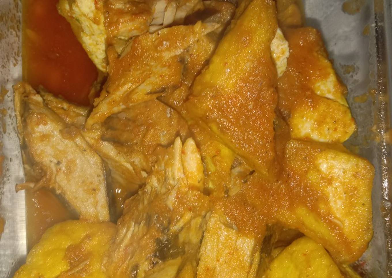 Pindang tongkol + tahu balado