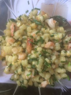 Hình của món Bắp xào tôm.