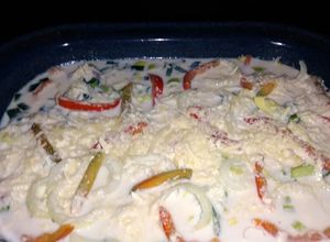 Una foto de Matambre a la leche verduras y queso Gracielauy