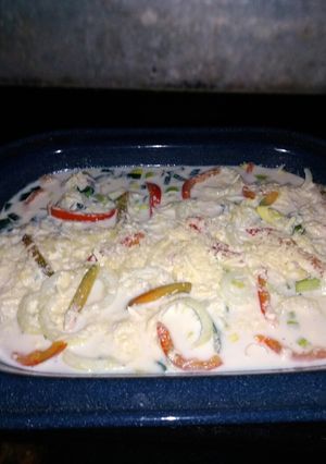 Una foto de Matambre a la leche verduras y queso Gracielauy