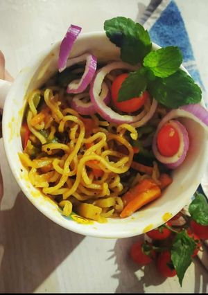 A picture of VEGETABLE MASALA MAGGI|MUMBAI STREET STYLE VEG MASALA MAGGI.