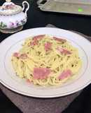 Spaghetti carbonara (susu UHT)
