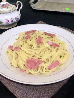 Foto resep Spaghetti carbonara (susu UHT)