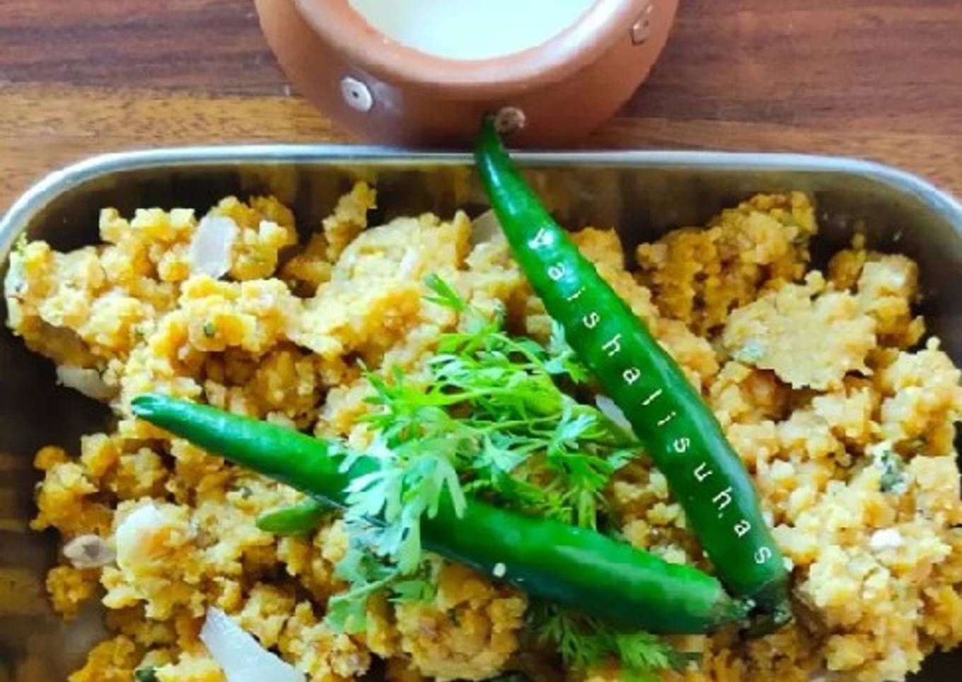 Ukadpendi / उकडपेंडी (maharashtrian wheat Upma)