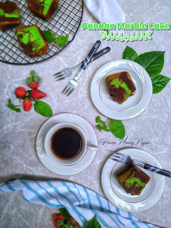 Foto resep Pandan Marble Cake