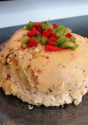 Une photo de Bowlcake poivrons chèvre