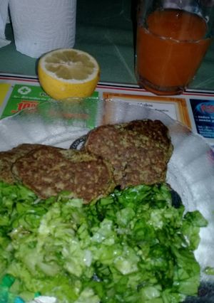 Una foto de Torrejita de berenjenas no fritas con ricio vegetal