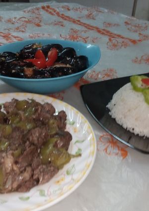 صورة لوصفة أرز أبيض مع كبد وقوانص لذيذة