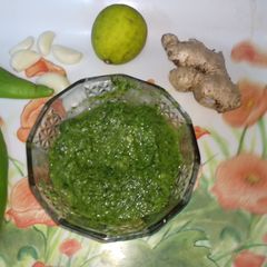 A picture of Green chutney.