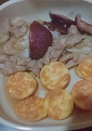 รูปของ ผัดไก่ ผักกาดขาว เห็ดหอม,เต้าหู้ไข่ย่าง - คีโต